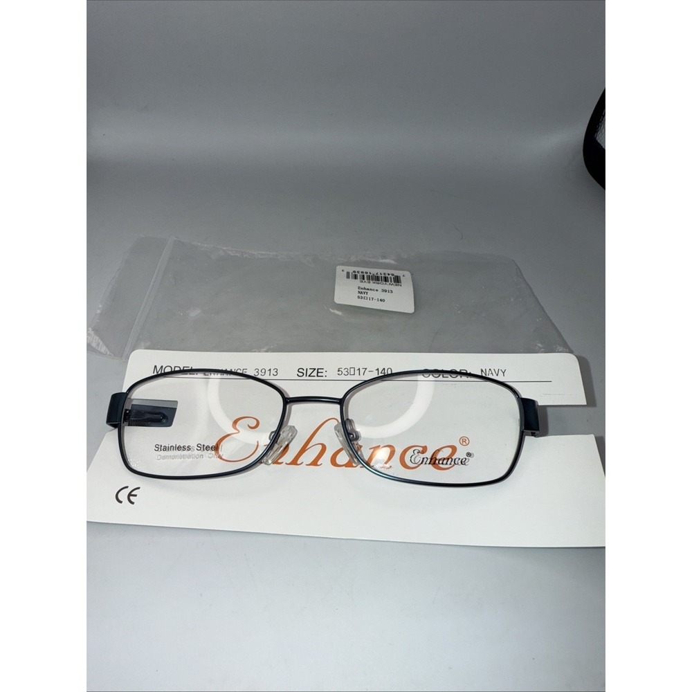ENHANCE EN3913 WOMEN'S METAL EYEGLASSES 53-17-140 NAVY Stainless steel